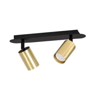 Reflektor sufitowy dwupunktowy Zen 2 czarno złoty GU10 IP20
