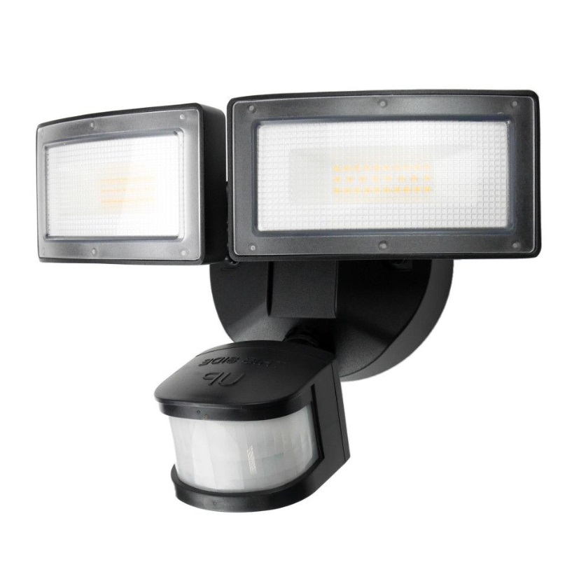 Reflektor LED Duo 36W z czujnikiem ruchu i zmierzchu IP54 – podwójne światło 3000 lm, barwa 4000K