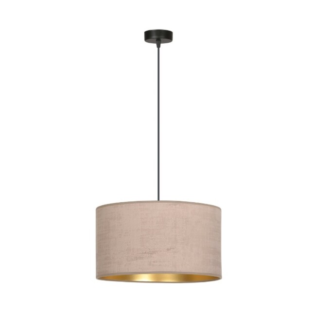 Lampa wisząca Hilde w odcieniu pudrowego różu z welurowym abażurem