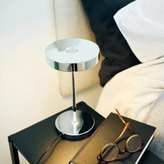 Srebrna lampka dotykowa LED Starlight 4,5W z regulacją jasności