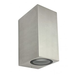 Srebrny kinkiet zewnętrzny LED Mini II IP44 GU10 – światło góra i dół