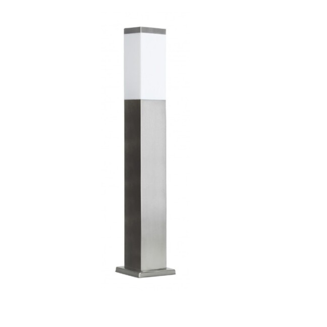 Słupek ogrodowy Inox 65 cm IP44 z nierdzewnej stali – kwadratowy, srebrny