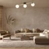 Elegancka lampa sufitowa Splendi 3 w czarno‑złotym wykończeniu z trzema punktami E14