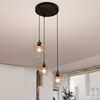 Lampa wisząca Istar Premium 3 z beżowymi szklanymi kloszami E27
