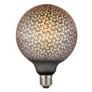 Żarówka dekoracyjna LED E27 6W 1800K – ciepłe światło i geometryczny wzór