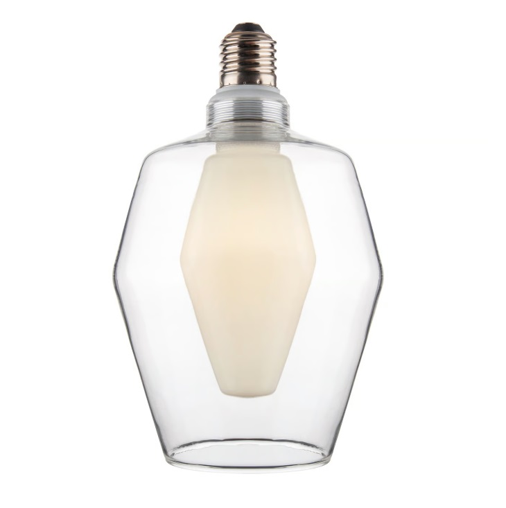 Żarówka dekoracyjna LED E27 Cone 13, 4W, 2700K, ściemnialna, transparentna