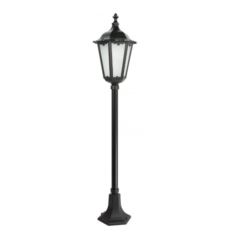 Czarna lampa ogrodowa aluminiowa Retro Classic 115 cm IP43 E27