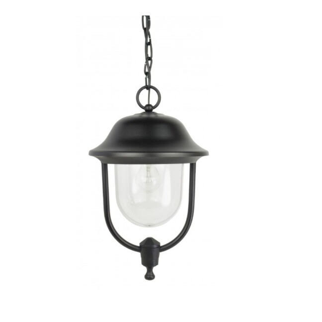 Czarna lampa wisząca zewnętrzna Prince IP54 z gniazdem E27 60W
