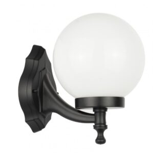 Kinkiet ogrodowy Kula 20 cm E27 IP43 czarny