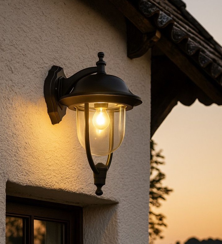 Kinkiet ogrodowy Prince czarny IP54 E27 60W