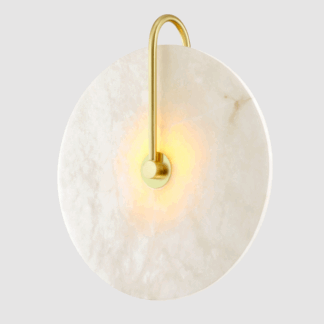 Kinkiet Modena złoty z alabastrowym kloszem E14 40W IP20