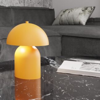 Lampka nocna Mush żółta – kompaktowa w stylu skandynawskim