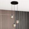 Lampa wisząca Istar Premium 3 z grafitowymi kloszami E27 – elegancka nad stół