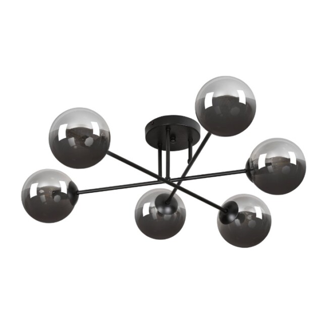 Lampa sufitowa Brendi B6 z 6 srebrzystymi kulami E14 IP20