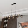 Lampa wisząca Rory 8 z grafitowymi kloszami E14