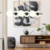 Lampa wisząca Rory 6 z opalowymi kloszami E14