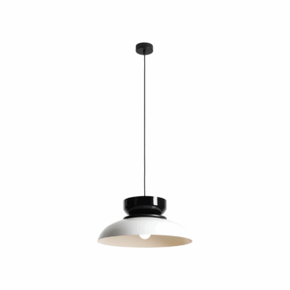 Lampa wisząca Aldo biało-czarna 47 cm E27 IP20