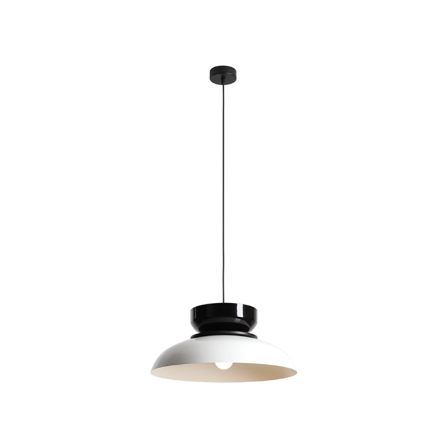 Lampa wisząca Aldo biało-czarna 47 cm E27 IP20