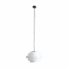 Lampa wisząca Filo Milky 36 z mlecznym, warstwowym kloszem szklanym