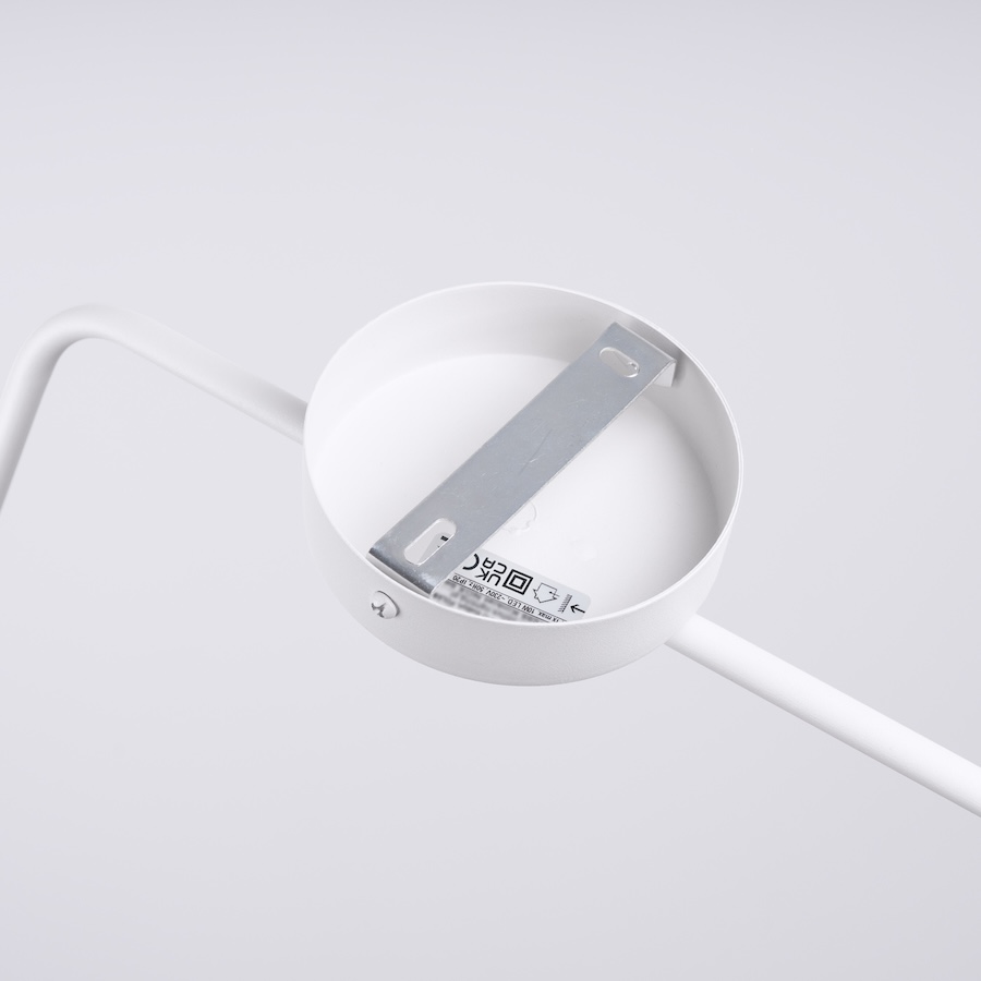 Biały kinkiet Nox z regulowanym ramieniem i stożkowym kloszem Sollux