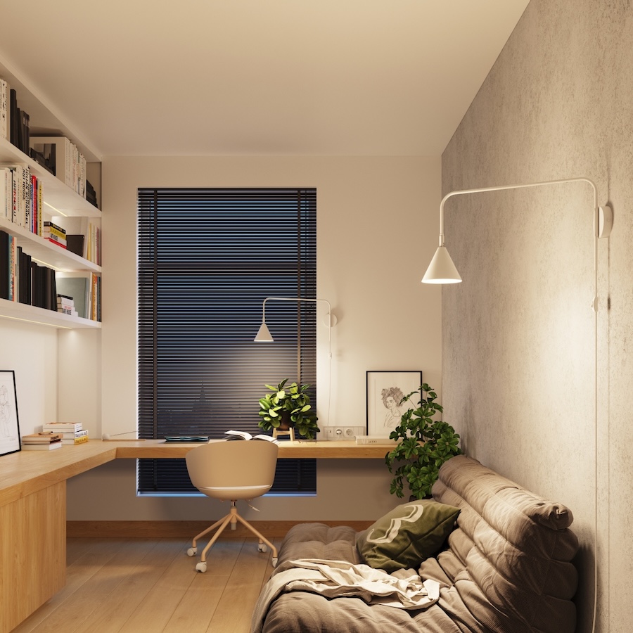 Biały kinkiet Nox z regulowanym ramieniem i stożkowym kloszem Sollux