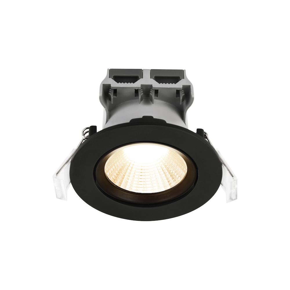 Czarne wpuszczane oczko LED Fremont 4,5W 2700K z ruchomą głowicą