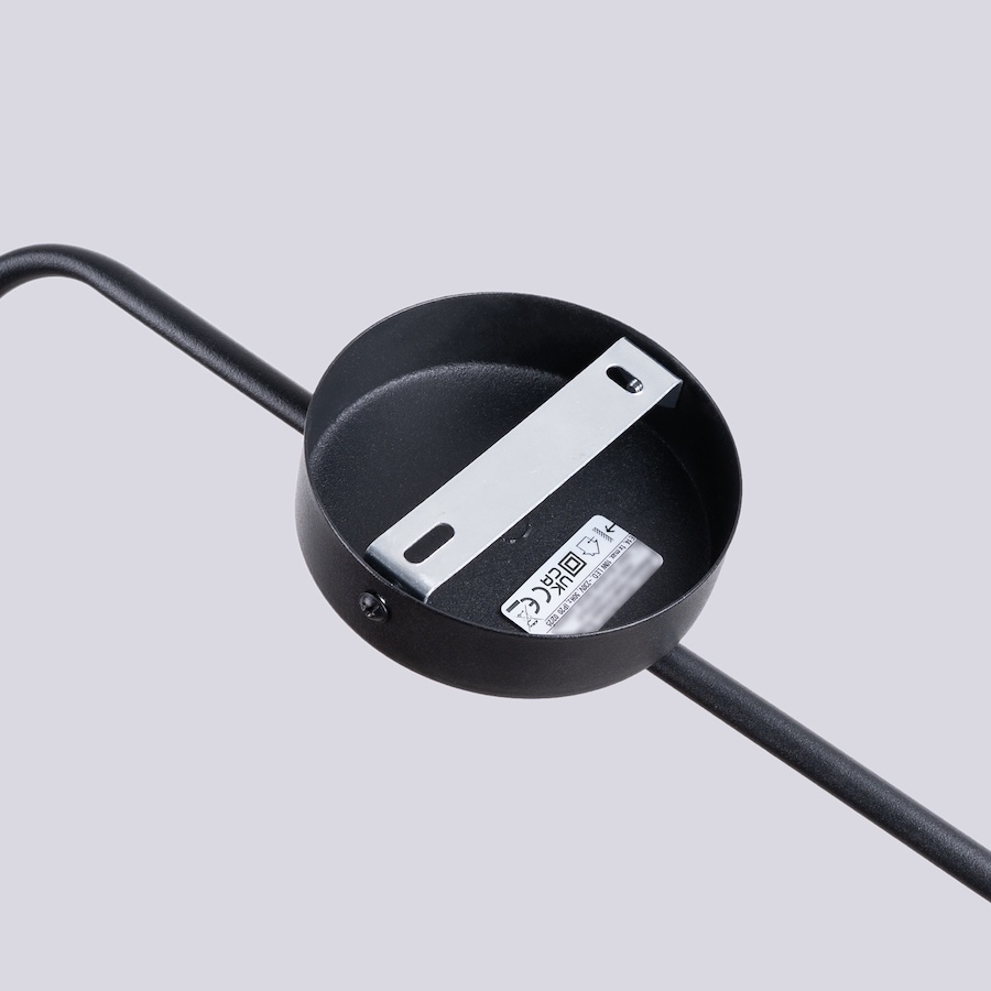 Czarny kinkiet Nox z regulowanym ramieniem i stożkowym kloszem Sollux