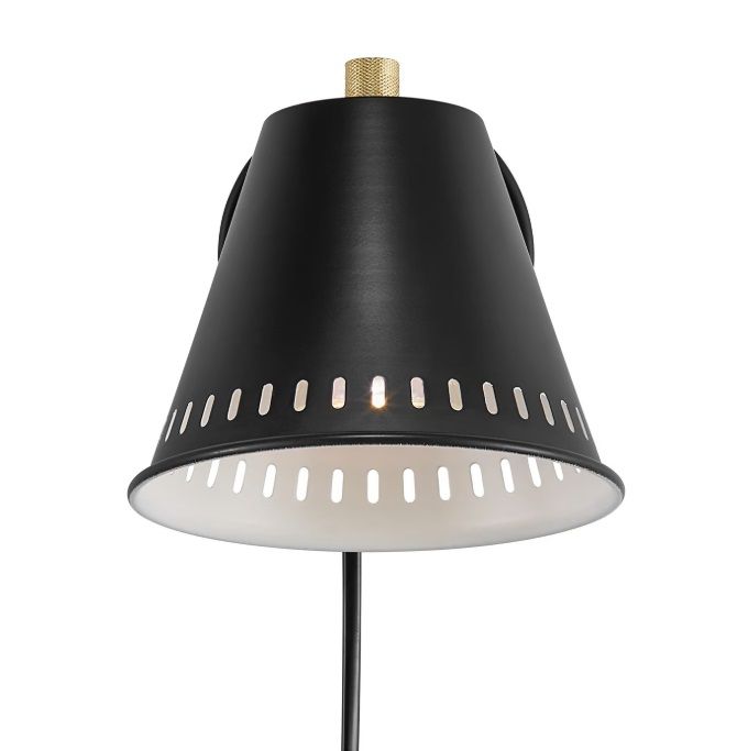 Czarny kinkiet Pine z regulowanym, ażurowym kloszem GU10 IP20