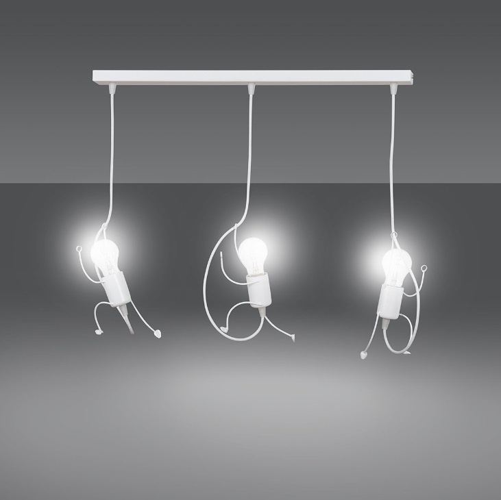 Dziecięca lampa sufitowa Bobi 3 biała z trzema punktami światła E27