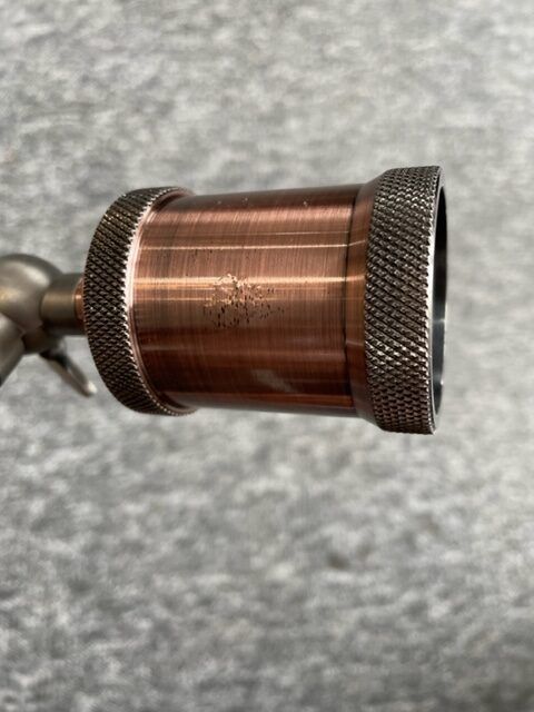 Industrialna lampa sufitowa Hal 5xE27 – antyczna miedź i cyna