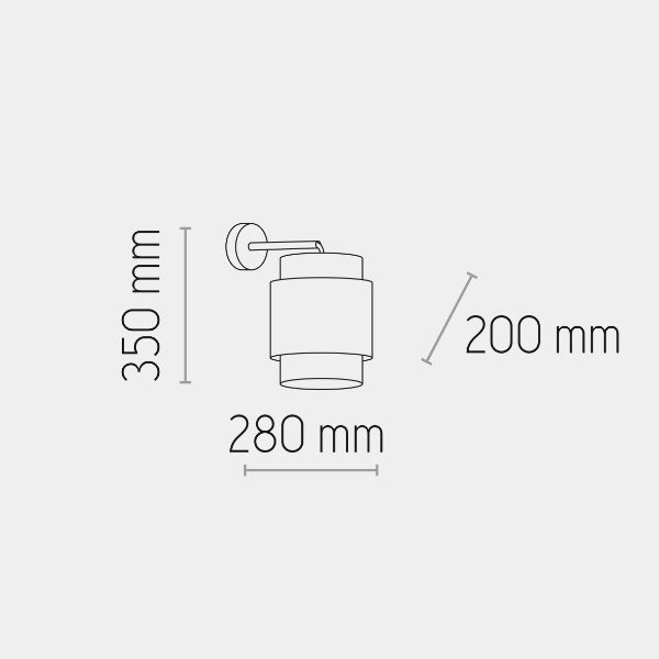 Kinkiet Boho z białym abażurem E27 60W IP20