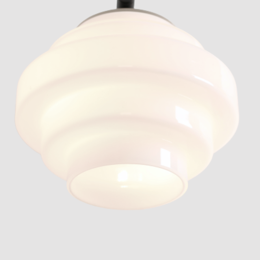 Kinkiet Filo z mlecznego szkła G9 5W IP20 – biały klosz, czarna podstawa