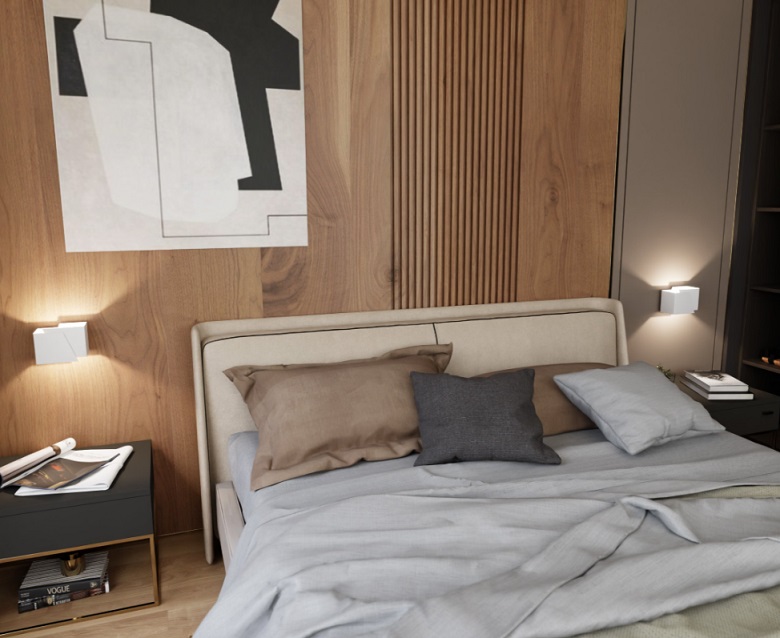 Kinkiet Frost biały geometryczny z podwójnym strumieniem światła G9 IP20