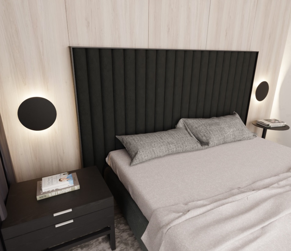 Kinkiet ścienny Emibig Form 2 czarny płaski z gniazdem G9 IP20