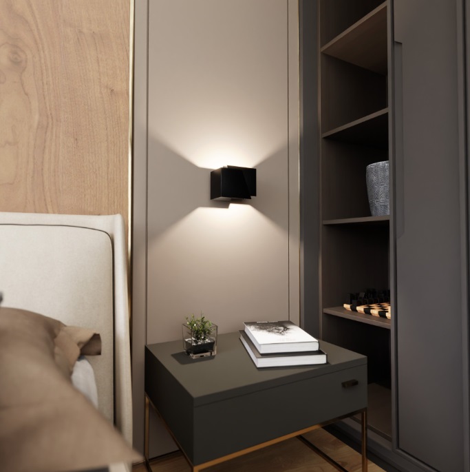 Kinkiet ścienny Frost czarny mat – minimalistyczne oświetlenie G9 IP20