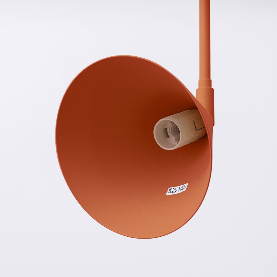 Kinkiet ścienny Nox w kolorze terakoty z regulowanym ramieniem – Sollux