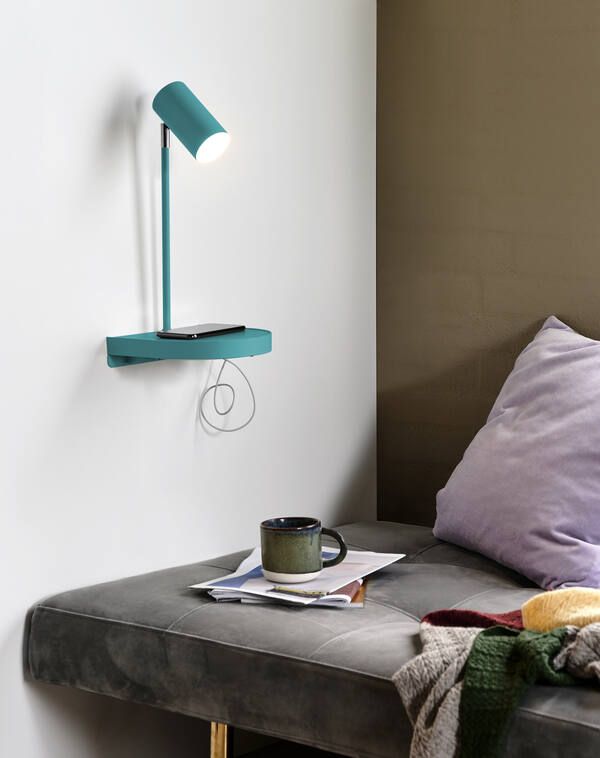 Kinkiet z półką i portem USB Cody GU10 15W IP20 – Nordlux