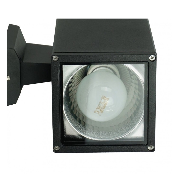 Kinkiet zewnętrzny Adela 2 IP54 E27 – kwadratowa lampa elewacyjna