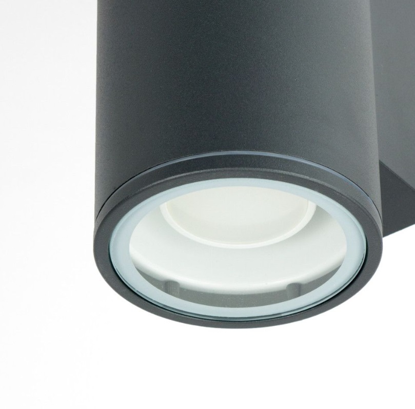 Kinkiet zewnętrzny Adela antracytowy IP54 światło góra–dół GU10