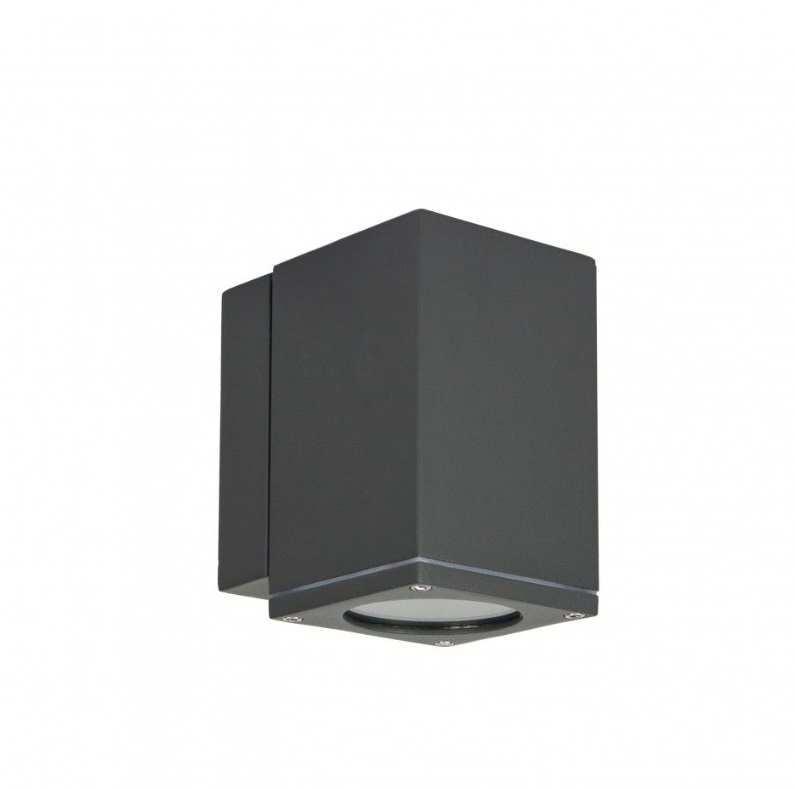 Kinkiet zewnętrzny Adela IP54 ciemnoszary GU10 35W kwadratowy