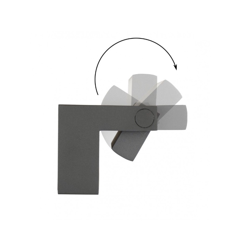 Kinkiet zewnętrzny LED Rota IP54 10W 4000K z regulacją kąta świecenia