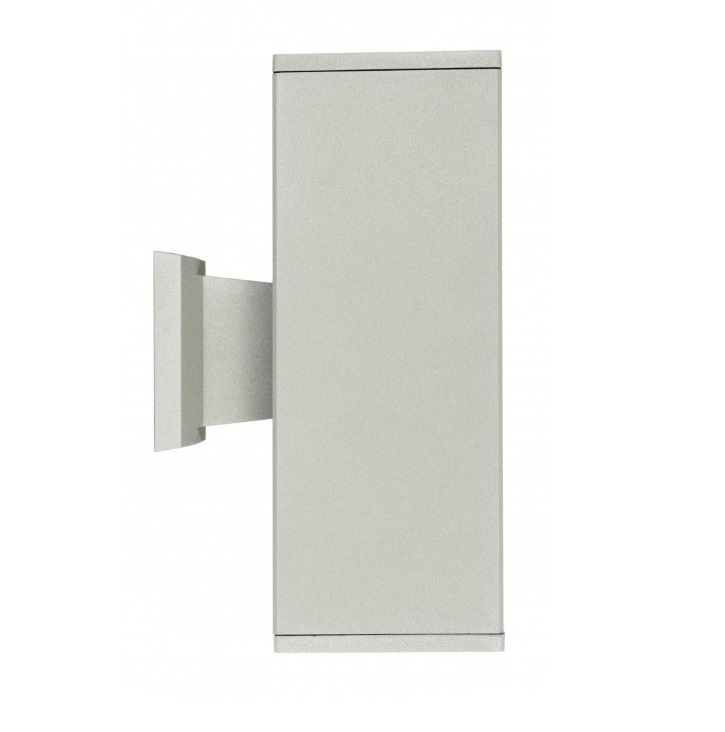 Kremowy kinkiet zewnętrzny Adela 2 IP54 E27 – geometryczny, dwukierunkowy