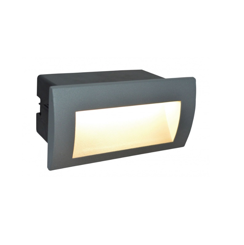 Lampa elewacyjna wpuszczana Mur LED 4W 310lm 3000K IP65 antracyt