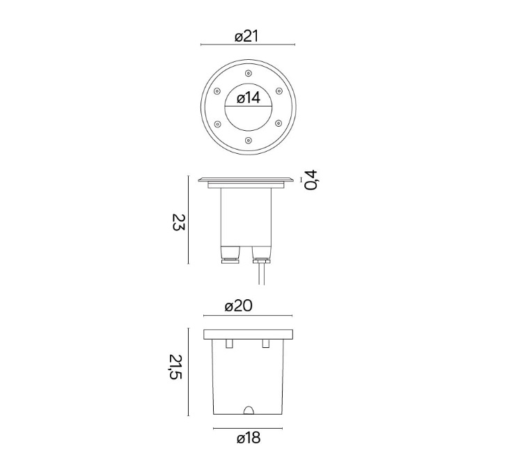 Lampa najazdowa Pabla IP67 E27 21cm – wytrzymała oprawa zewnętrzna z hartowanym szkłem