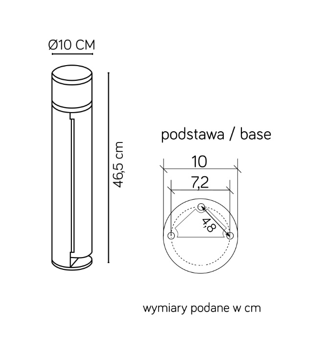 Lampa ogrodowa Elborn z 2 gniazdami IP54 LED G9