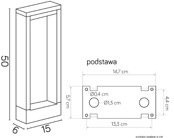 Lampa ogrodowa LED Form 50 antracyt IP54 7W regulowana barwa światła