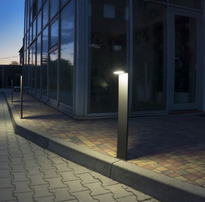 Lampa ogrodowa LED Karo 80 cm szara 10W IP54