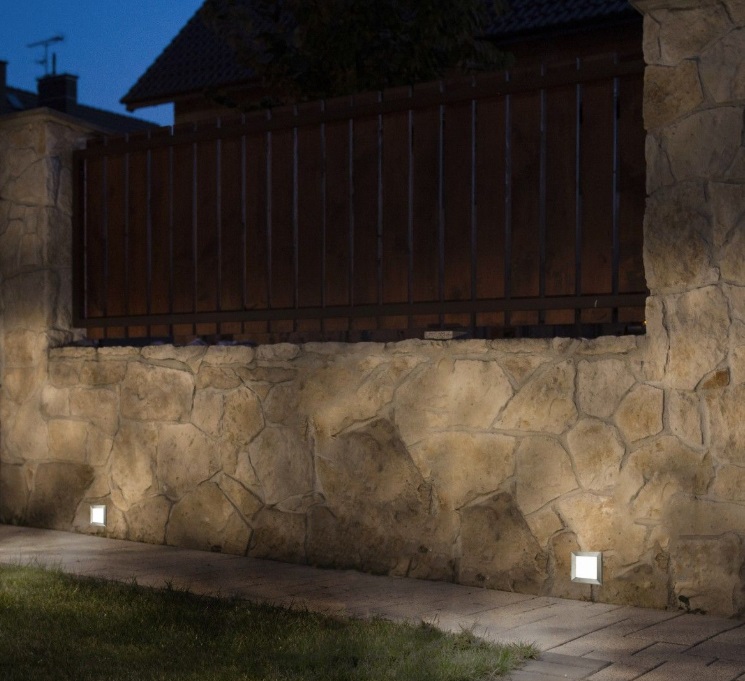 Lampa schodowa LED Inox Mur 3.5W 3000K IP65 kwadratowa zewnętrzna