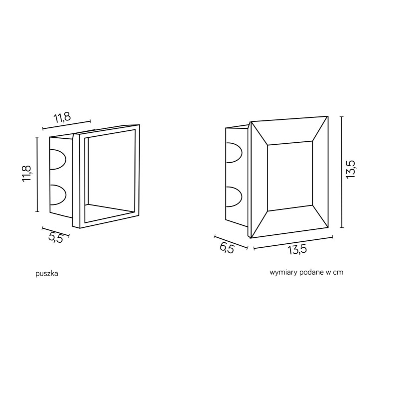 Lampa schodowa LED Inox Mur 3.5W 3000K IP65 kwadratowa zewnętrzna