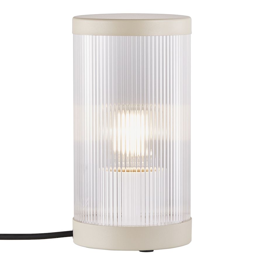 Lampa stołowa Coupar IP54 — kremowa, odporna na warunki zewnętrzne